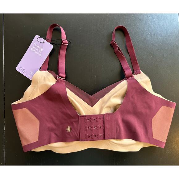 Honeylove Crossover Runway Purple Wireless Bra Size Large - Picture 2 of 6